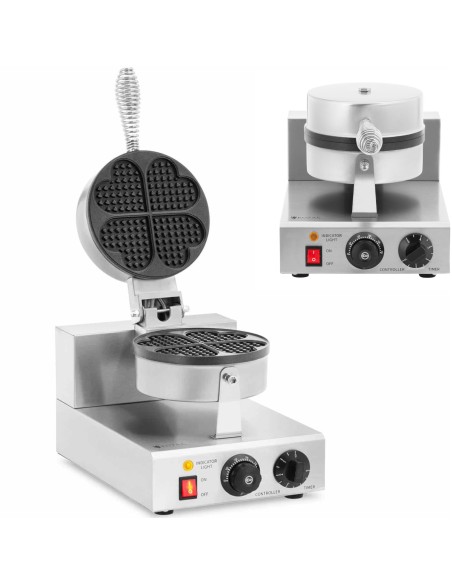 Vaflinė vaflinė širdelės formos vaflinė dia. 180mm 1000W Vaflinė vaflinė širdelės formos vaflinė dia. 180mm 1000W