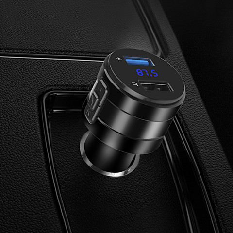 
Automobilinis FM MP3 Bluetooth siųstuvas su LCD ekranu ir USB įkrovikliu
