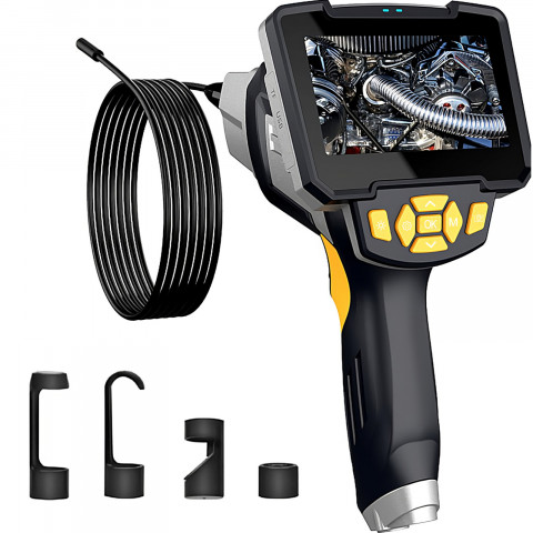 
Dirbtuvių apžiūros kameros endoskopas su 4 antgaliais, „Full HD LCD LED“
