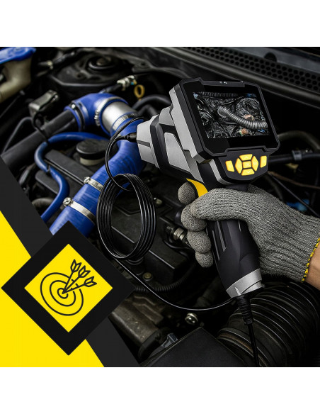 
Dirbtuvių apžiūros kameros endoskopas su 4 antgaliais, „Full HD LCD LED“
