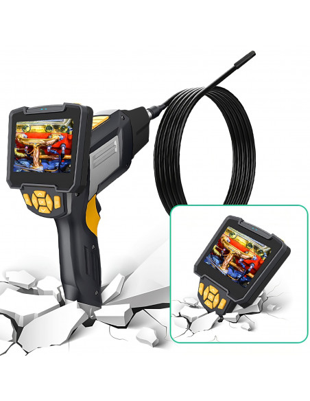 
Dirbtuvių apžiūros kameros endoskopas su 4 antgaliais, „Full HD LCD LED“
