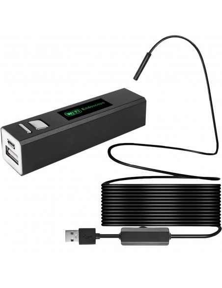 
Endoskopinė kamera telefonui, 8 LED, 4 antgaliai, „Full HD Wi-Fi“, „Android“, „iOS“.
