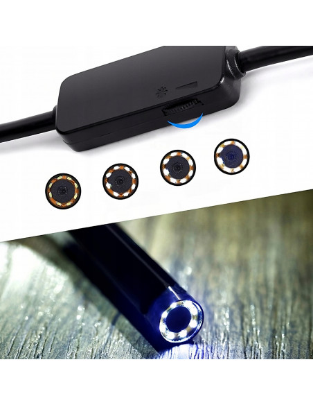 
Endoskopinė kamera telefonui, 8 LED, 4 antgaliai, „Full HD Wi-Fi“, „Android“, „iOS“.
