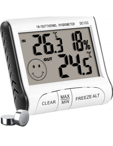 
Meteorologinė stotelė su termometru, higrometru, zondu -10-50C LCD
