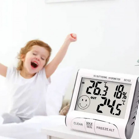 
Meteorologinė stotelė su termometru, higrometru, zondu -10-50C LCD
