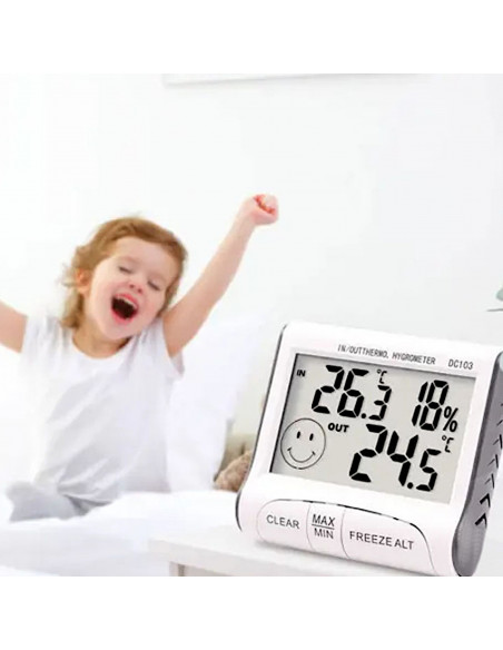 
Meteorologinė stotelė su termometru, higrometru, zondu -10-50C LCD
