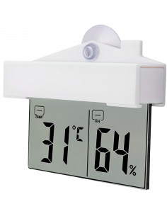 
Termometras-higrometras, skirtas naudoti lauke, ant lango, lipnus -20-70C
