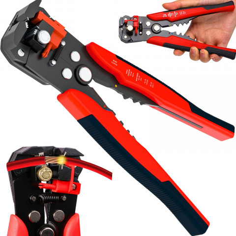 
Kabelių ir laidų nuėmikliai, užspaudimo replės, 3 viename
