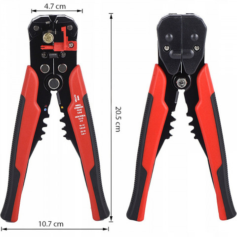 
Kabelių ir laidų nuėmikliai, užspaudimo replės, 3 viename
