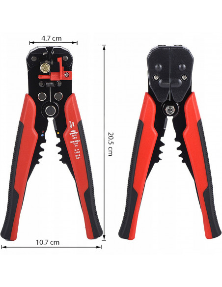 
Kabelių ir laidų nuėmikliai, užspaudimo replės, 3 viename
