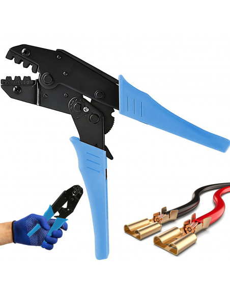 
Užspaudimo įrankis neizoliuotiems jungiamiesiems kabeliams 0,5–6 mm2
