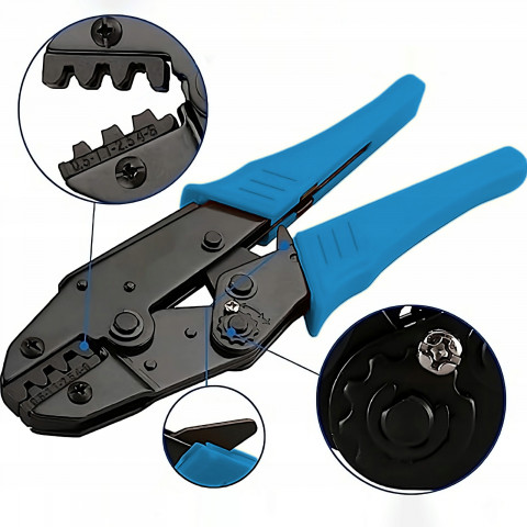 
Užspaudimo įrankis neizoliuotiems jungiamiesiems kabeliams 0,5–6 mm2
