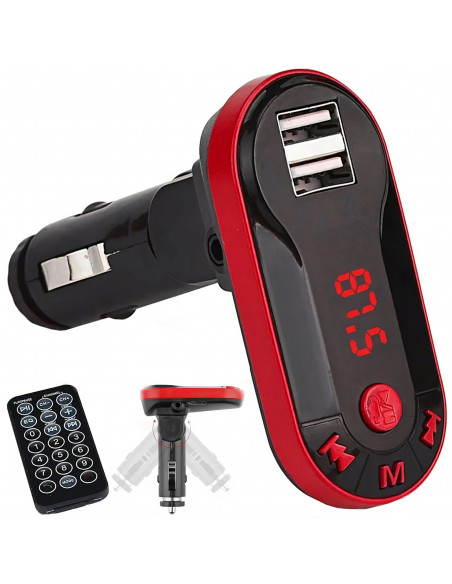 
Automobilinis FM siųstuvas su MP3 Bluetooth USB SD LCD įkrovikliu
