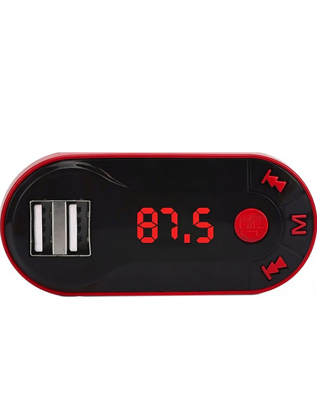 
Automobilinis FM siųstuvas su MP3 Bluetooth USB SD LCD įkrovikliu
