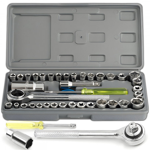 
Lizdinių raktų su terkšle rinkinys - 40 vnt.
