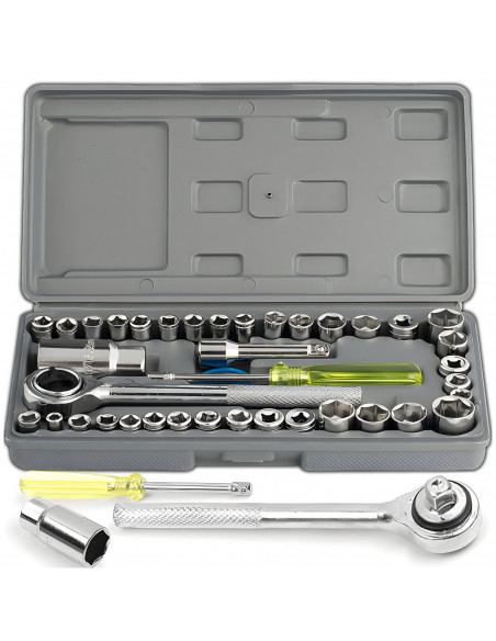 
Lizdinių raktų su terkšle rinkinys - 40 vnt.
