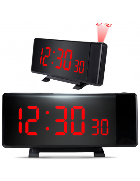 
Žadintuvas su projektoriumi, 10 garsumo lygių, 8 colių ekranas
