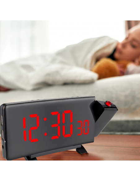 
Žadintuvas su projektoriumi, 10 garsumo lygių, 8 colių ekranas
