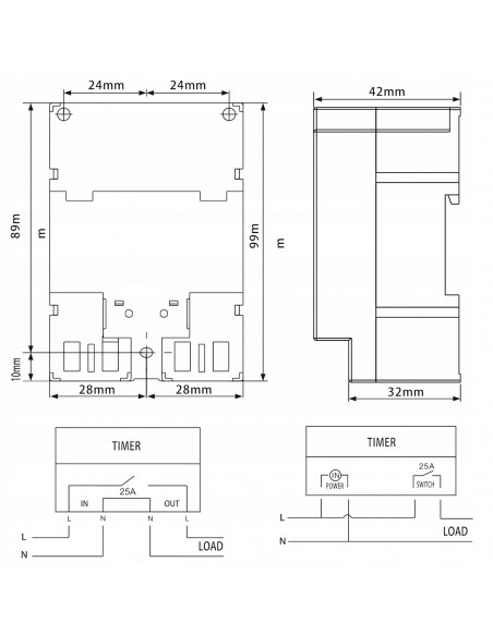 
Programuojamas laikmatis jungiklis bėgiams 30 LCD programų
