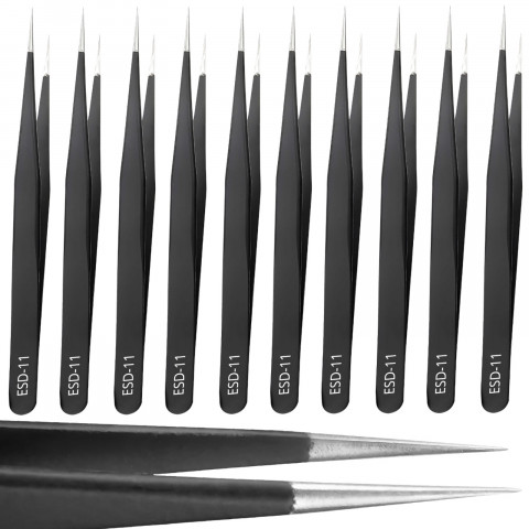 
Antimagnetiniai plieniniai pincetai ESD-11 14 cm - 10 vnt.
