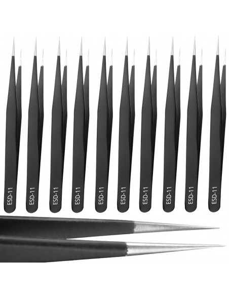 
Antimagnetiniai plieniniai pincetai ESD-11 14 cm - 10 vnt.
