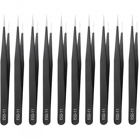 
Antimagnetiniai plieniniai pincetai ESD-11 14 cm - 10 vnt.
