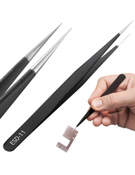 
Antimagnetiniai plieniniai pincetai ESD-11 14 cm - 10 vnt.
