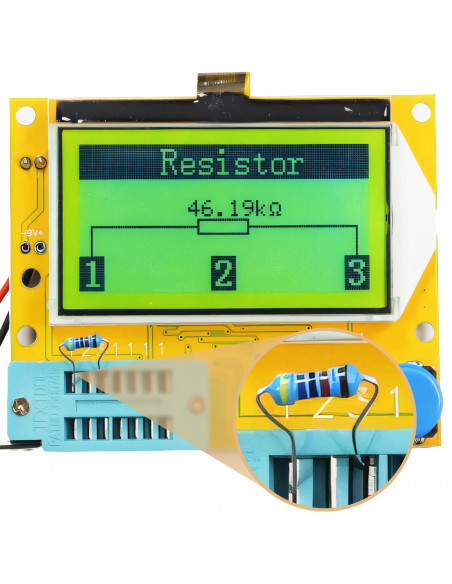 
LCR-T4 RLC diodinio kondensatoriaus ritės tranzistoriaus testeris
