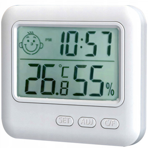 
Pastovo kambario termometras-higrometras su LCD žadintuvu
