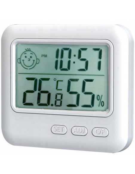 
Pastovo kambario termometras-higrometras su LCD žadintuvu
