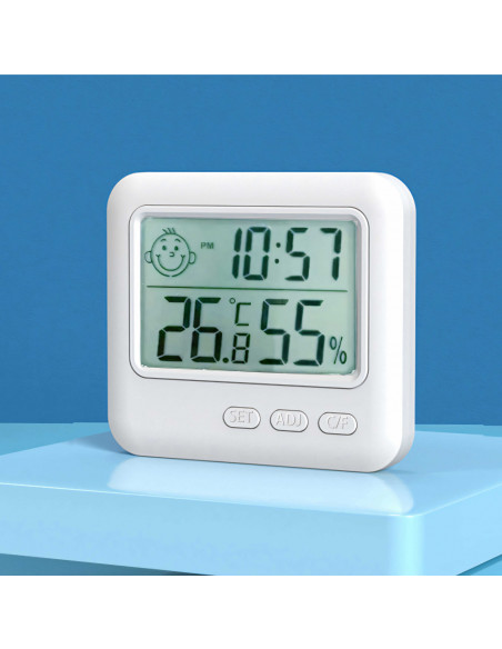 
Pastovo kambario termometras-higrometras su LCD žadintuvu
