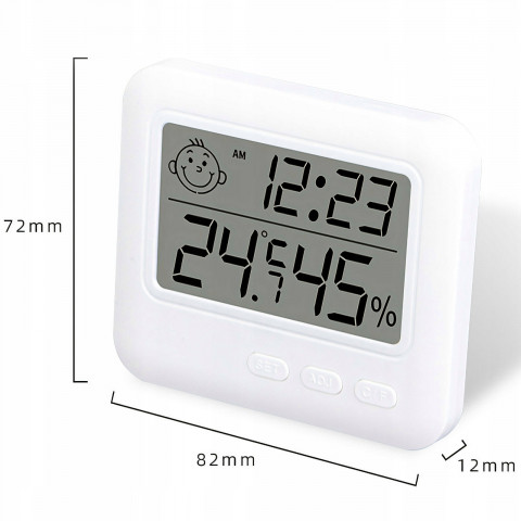 
Pastovo kambario termometras-higrometras su LCD žadintuvu
