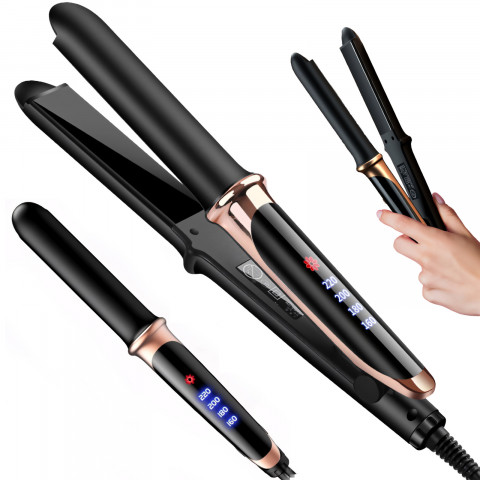 
Keraminis plaukų tiesintuvas, 4 lygiai, 160–220 °C, LCD
