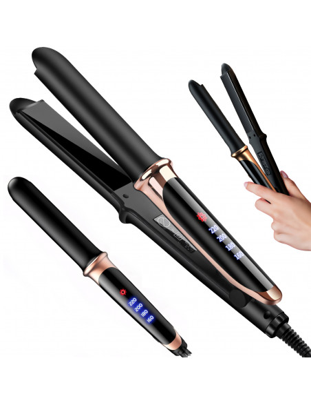
Keraminis plaukų tiesintuvas, 4 lygiai, 160–220 °C, LCD
