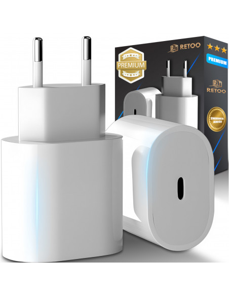 
20 W USB-C maitinimo adapterio įkroviklis – baltas
