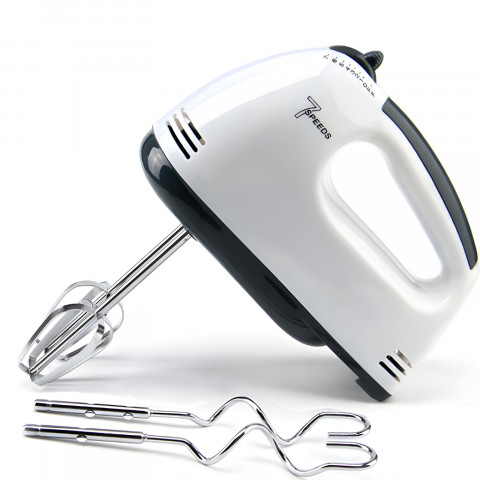 
Rankinis virtuvės robotas maišytuvas, 7 greičiai, 4 priedai, 260 W
