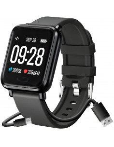 
Išmanusis laikrodis sportui, atsparus vandeniui, chronometras, širdies ritmo matuoklis, spaudimas, GPS, IPS, 1.3 colio
