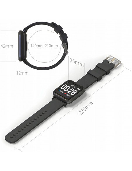 
Išmanusis laikrodis sportui, atsparus vandeniui, chronometras, širdies ritmo matuoklis, spaudimas, GPS, IPS, 1.3 colio
