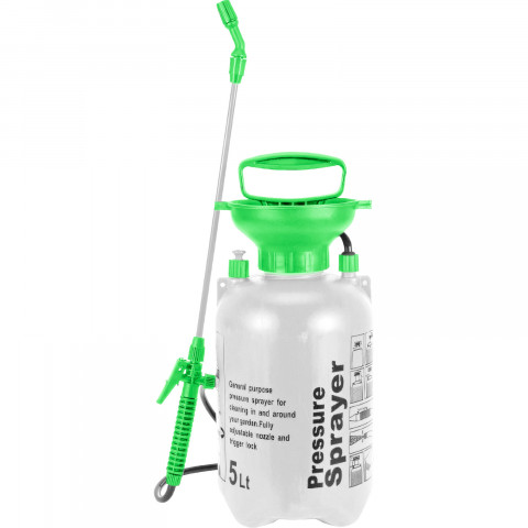 
5 l rankinis slėginis sodo purkštuvas - baltas ir žalias
