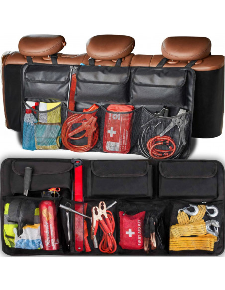 
Automobilio bagažinės organizatorius, 4 skyriai, 3 kišenės
