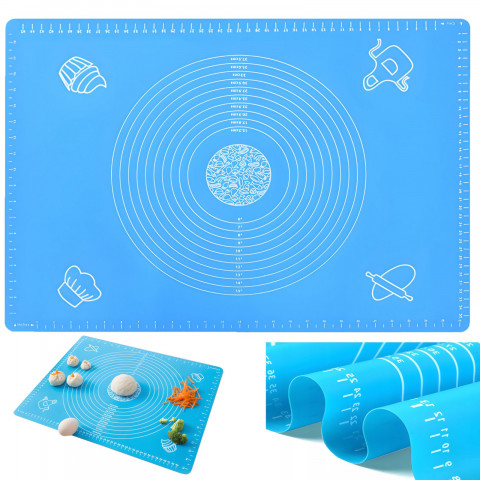 
Silikoninis tešlos kilimėlis su matavimo juosta 65 x 45 cm
