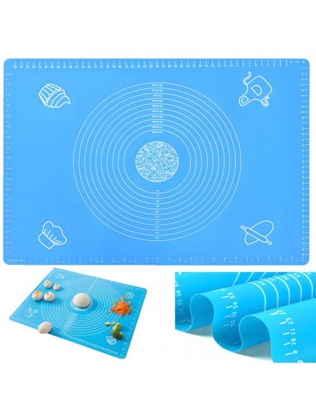 
Silikoninis tešlos kilimėlis su matavimo juosta 65 x 45 cm
