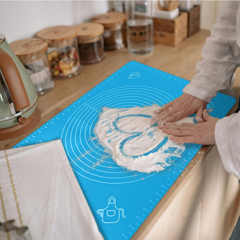 
Silikoninis tešlos kilimėlis su matavimo juosta 65 x 45 cm
