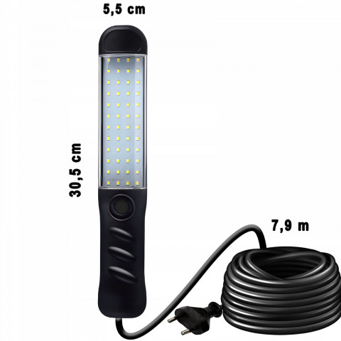 
Dirbtuvių lempa su magnetiniu kabliu, 80 LED
