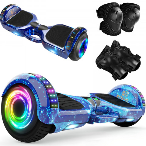 
Elektrinė riedlentė „Hoverboard“ su „Bluetooth“ garsiakalbiu, LED šviesa ir apsaugomis 6,5 colio
