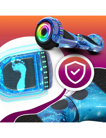 
Elektrinė riedlentė „Hoverboard“ su „Bluetooth“ garsiakalbiu, LED šviesa ir apsaugomis 6,5 colio
