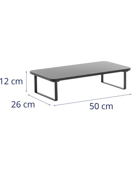 Nešiojamojo kompiuterio monitoriaus lentynos stovas 2 monitoriams 50 x 26 x 12 cm Nešiojamojo kompiuterio monitoriaus lentynos stovas 2 monitoriams 50 x 26 x 12 cm