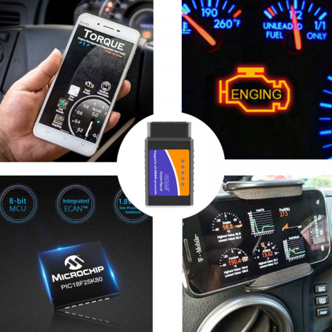 
OBD2 ELM 327 „Bluetooth“ automobilio diagnostikos sąsaja
