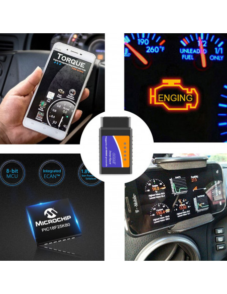 
OBD2 ELM 327 „Bluetooth“ automobilio diagnostikos sąsaja
