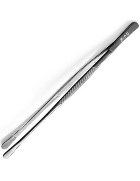 Virtuvinis pincetas su apvaliais antgaliais padengtas 305 mm - juodas Virtuvinis pincetas su apvaliais antgaliais padengtas 305 mm - juodas